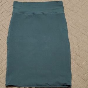 Teal pencil skirt
